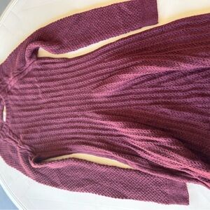 Hollister Maroon Cable Knit Sweater